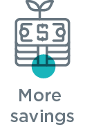 More savings icon